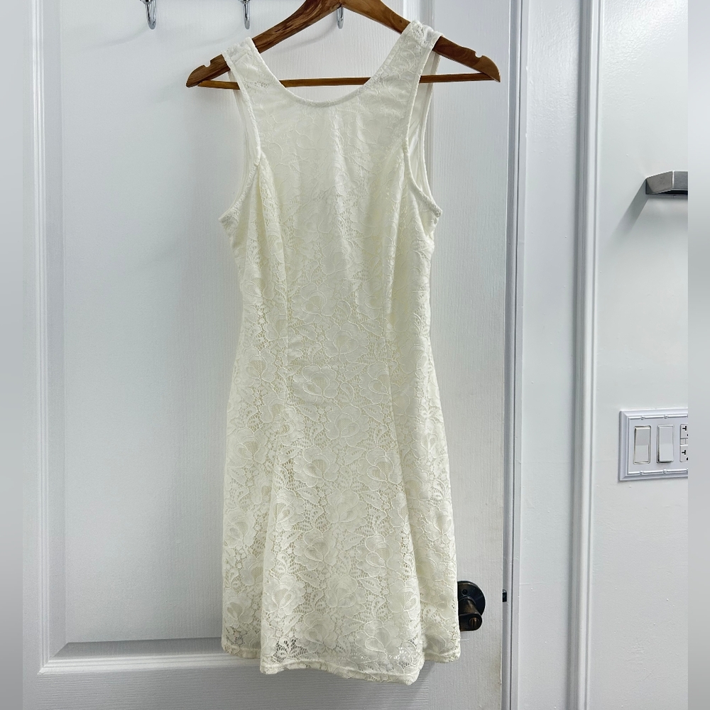 Speechless Cream Lace Dress